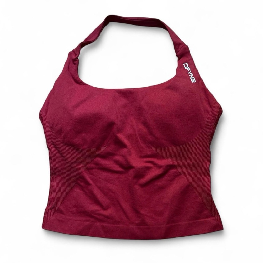 Women's Burgundy Halter Top